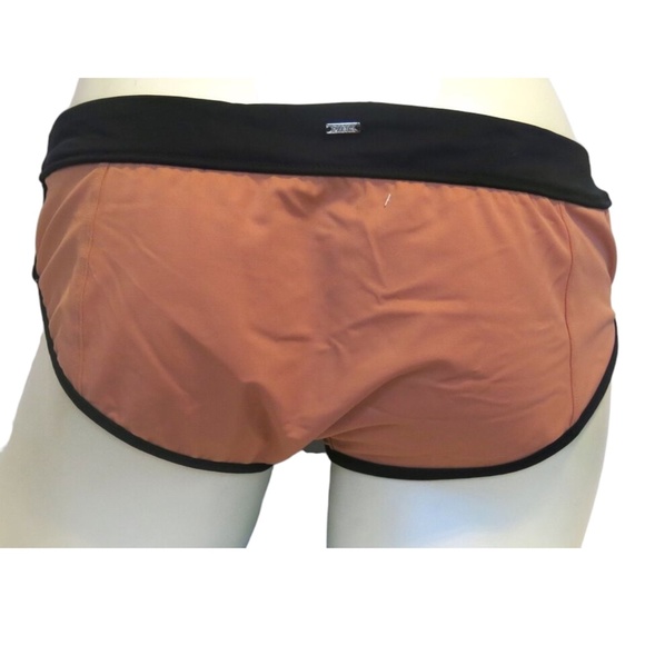 Victoria's Secret PINK Peach and Black Banded Bikini Swim Bottom M - Picture 2 of 2
